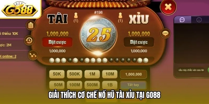 Giải thích cơ chế nổ hũ tài xỉu tại Go88